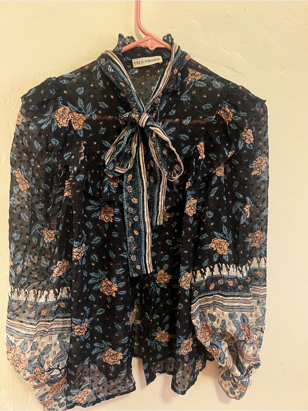 Ulla Johnson Silk Antoine peasant blouse!